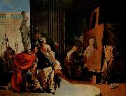 Giovanni Battista Tiepolo Alexander der Grobe und Campaspe im Atelier des Apelles painting